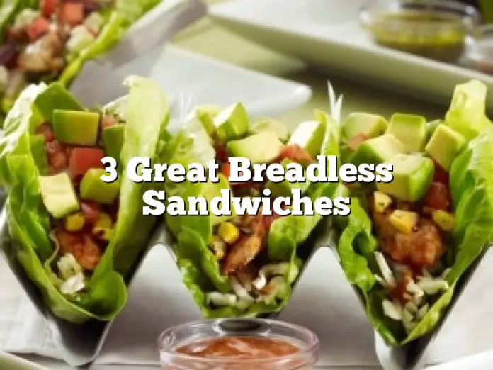 3 Great  Breadless Sandwiches