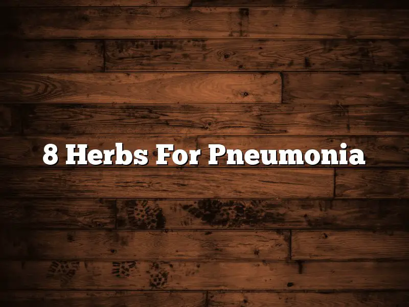 8 Herbs For Pneumonia