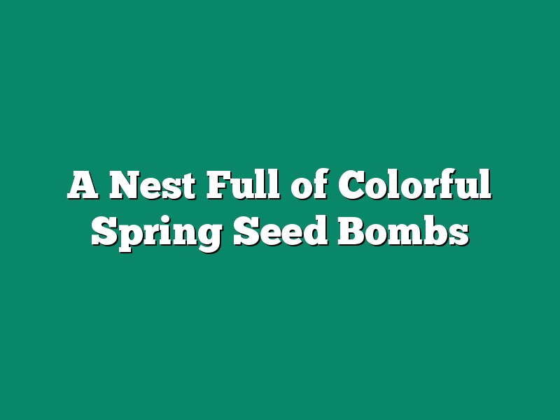 A Nest Full of Colorful Spring Seed Bombs