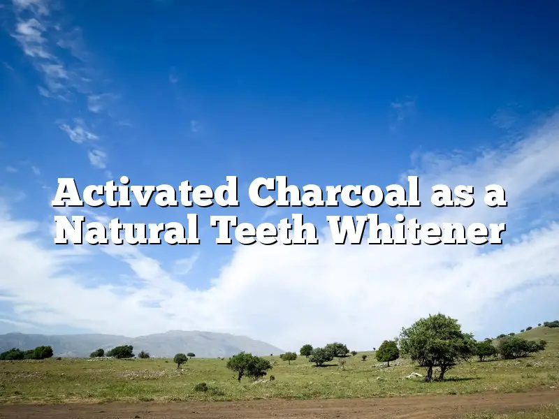 Activated Charcoal as a Natural Teeth Whitener
