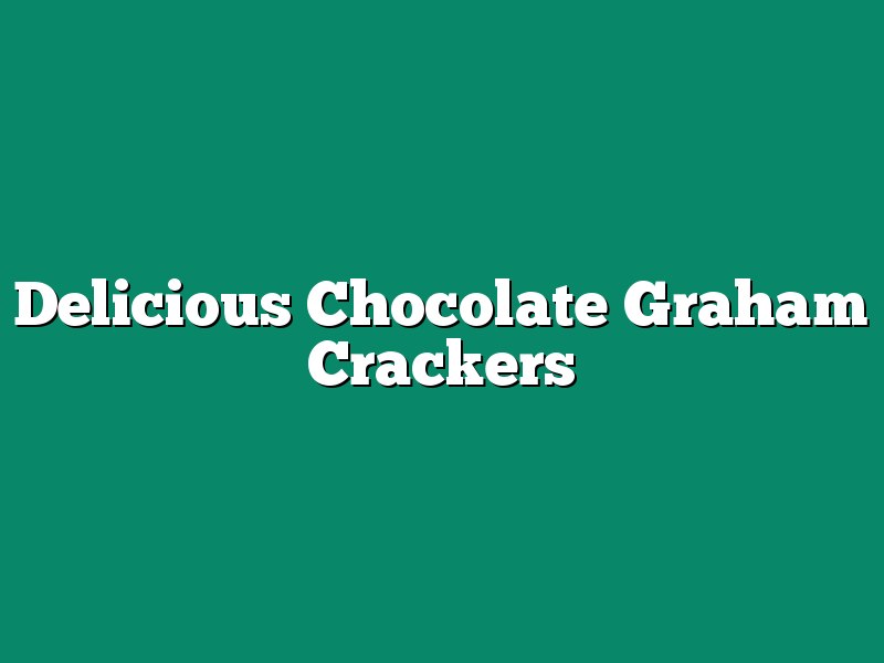 Delicious Chocolate Graham Crackers