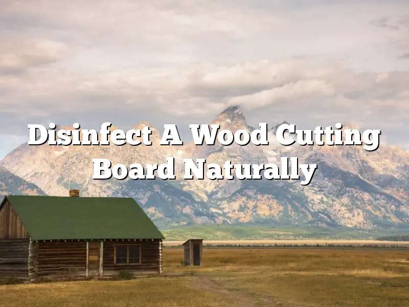 Disinfect A Wood Cutting Board Naturally
