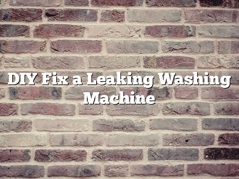 DIY Fix a Leaking Washing Machine