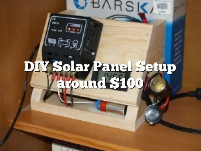 DIY Solar Panel Setup around $100