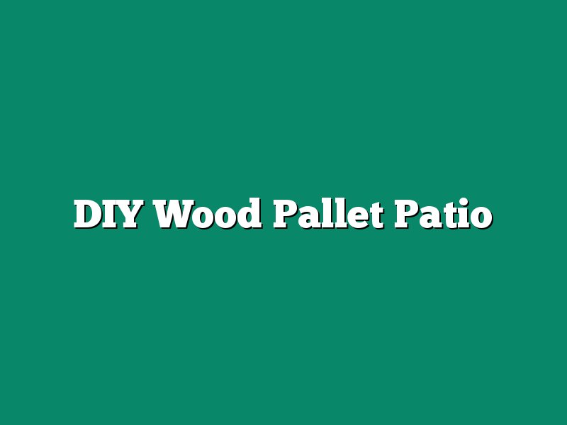 DIY Wood Pallet Patio