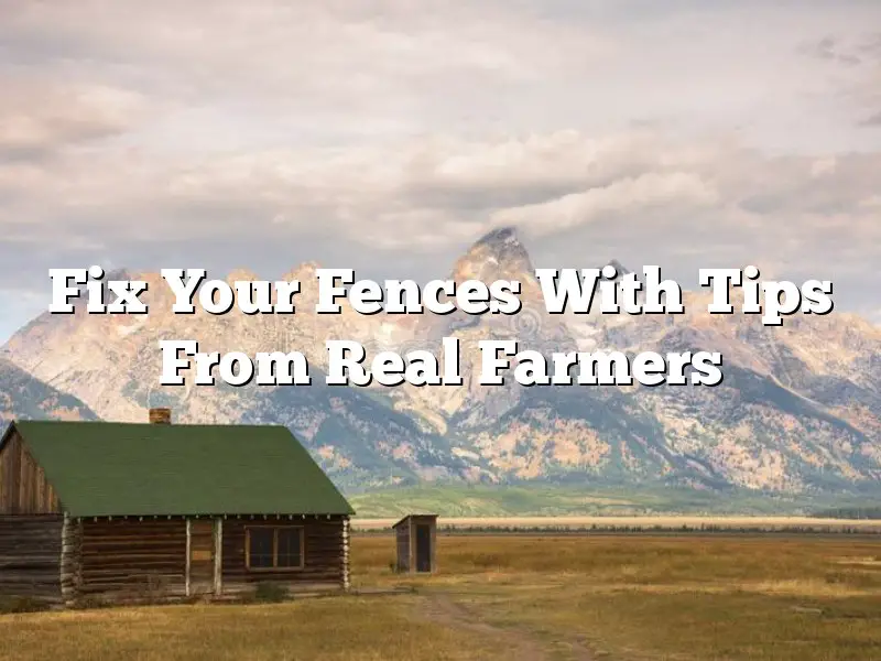 Fix Your Fences With Tips From Real Farmers