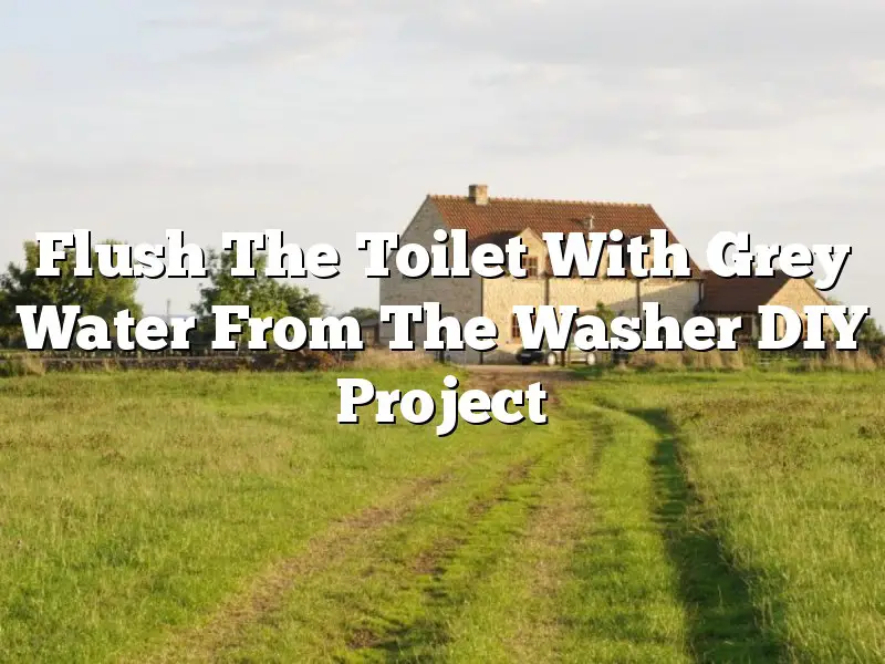Flush The Toilet With Grey Water From The Washer DIY Project