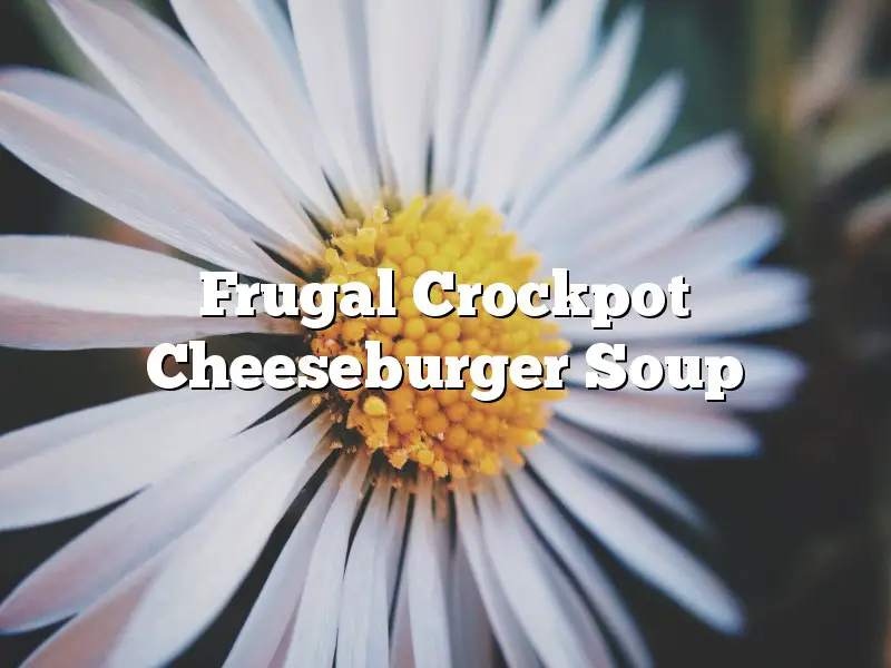 Frugal Crockpot Cheeseburger Soup