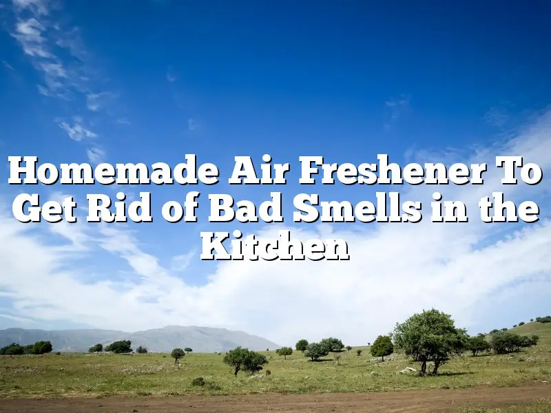 Homemade Air Freshener To Get Rid of Bad Smells in the Kitchen