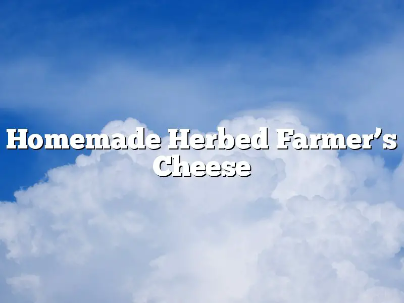 Homemade Herbed Farmer’s Cheese