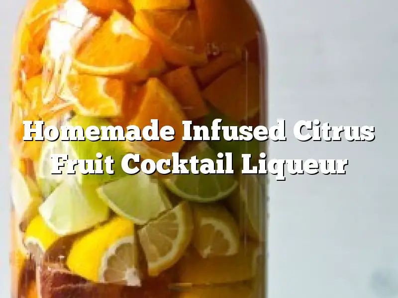 Homemade Infused Citrus Fruit Cocktail Liqueur