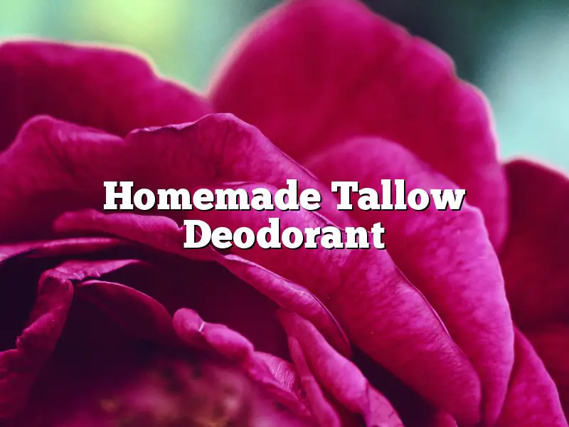Homemade Tallow Deodorant
