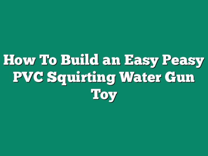 How To Build an Easy Peasy PVC Squirting Water Gun Toy