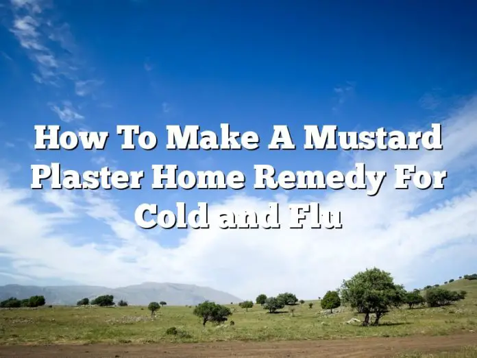 How To Make A Mustard Plaster Home Remedy For Cold and Flu