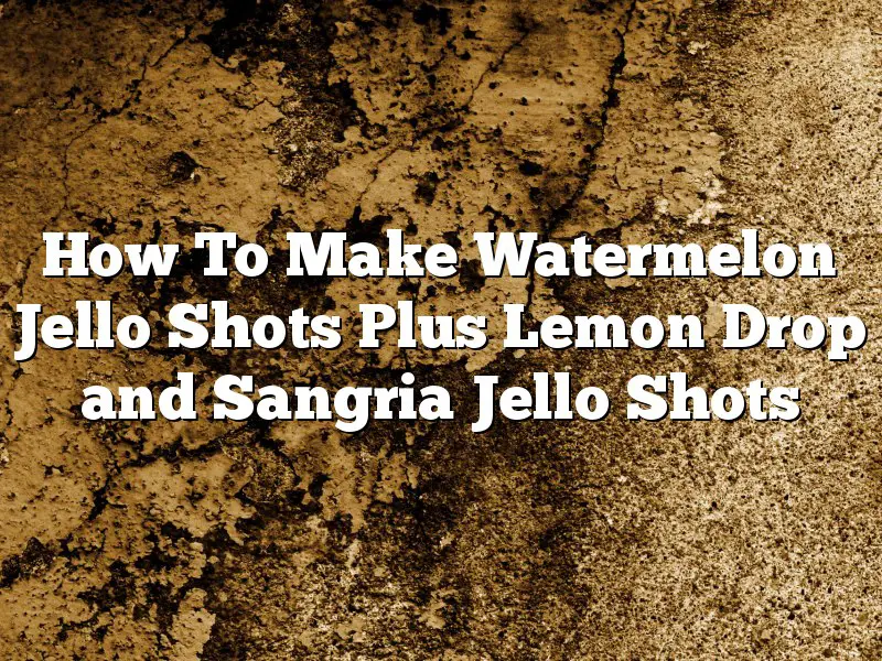 How To Make Watermelon Jello Shots  Plus Lemon Drop and Sangria Jello Shots