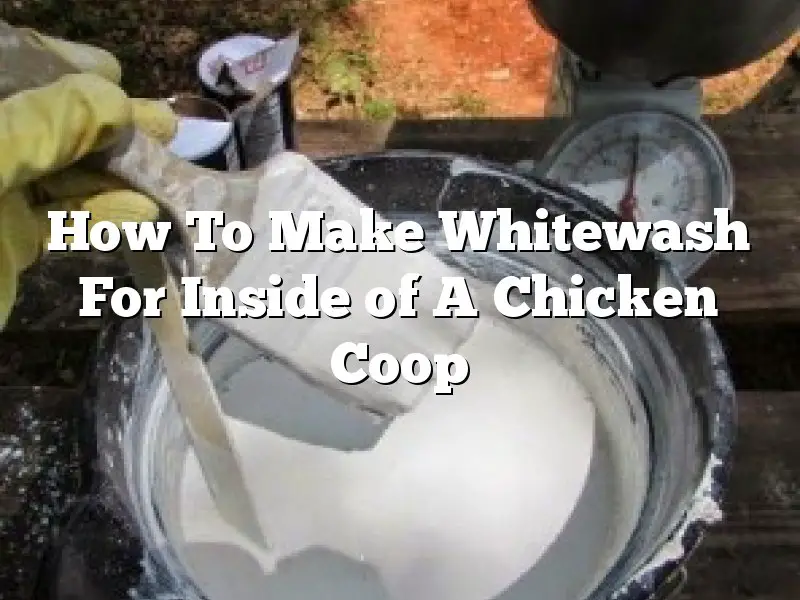 How To Make Whitewash For Inside of A Chicken Coop