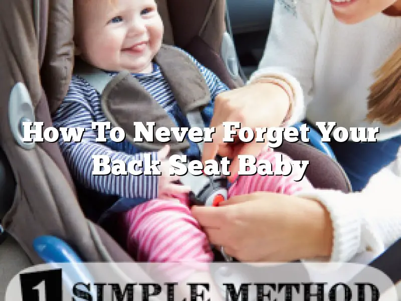 How To Never Forget Your Back Seat Baby