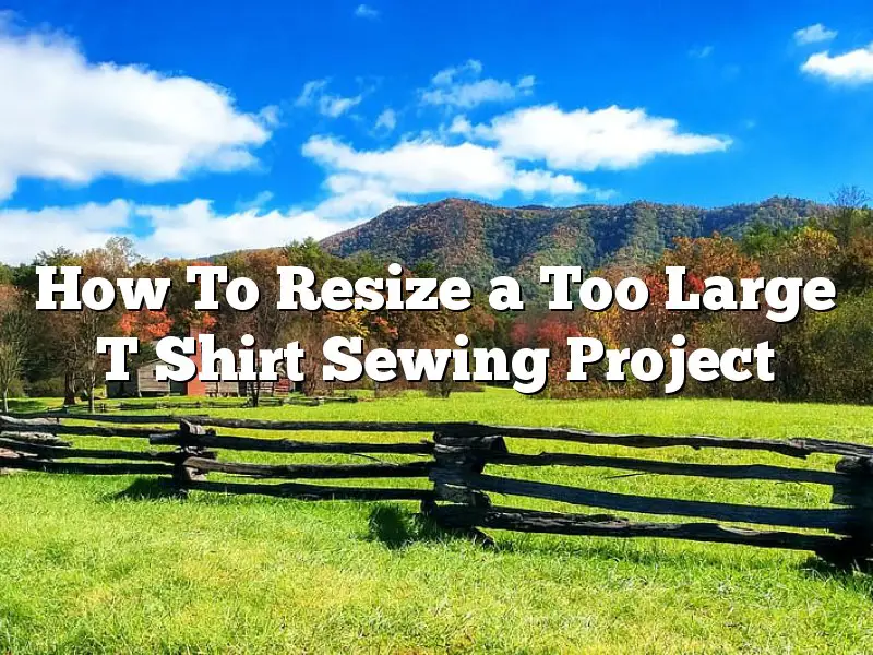 How To Resize a Too Large T Shirt Sewing Project