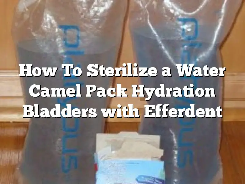 How To Sterilize a Water Camel Pack Hydration Bladders with Efferdent