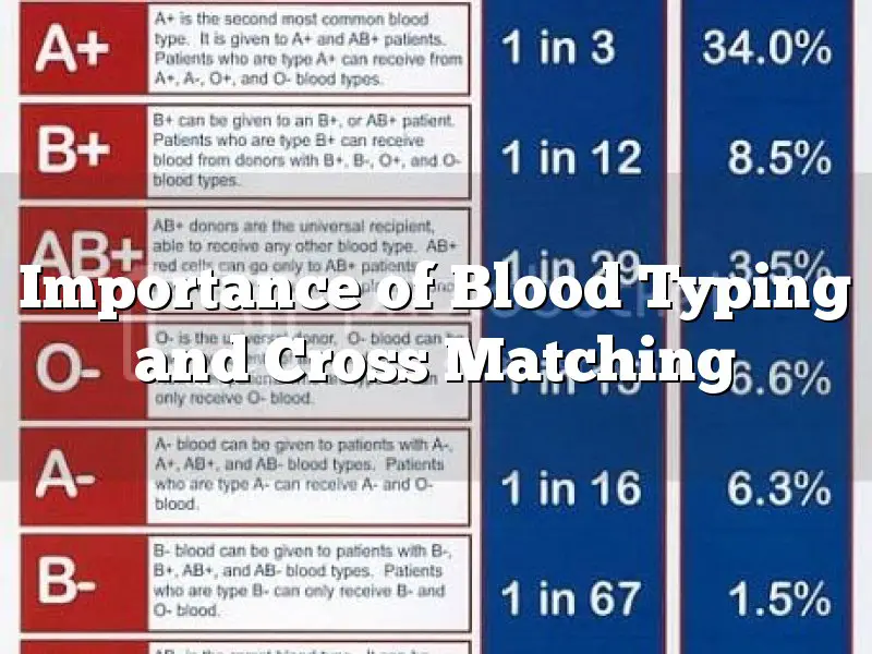 Importance of Blood Typing and Cross Matching
