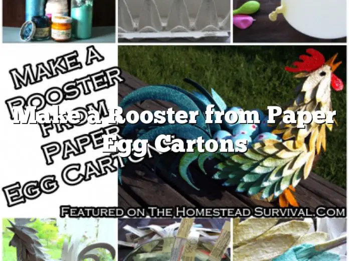 Make a Rooster from Paper Egg Cartons