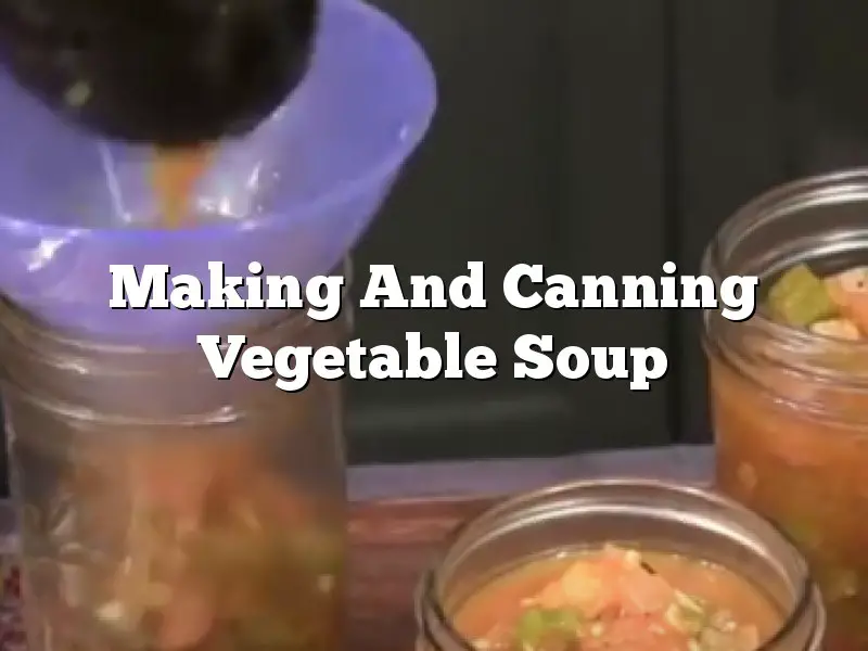 Making And Canning Vegetable Soup
