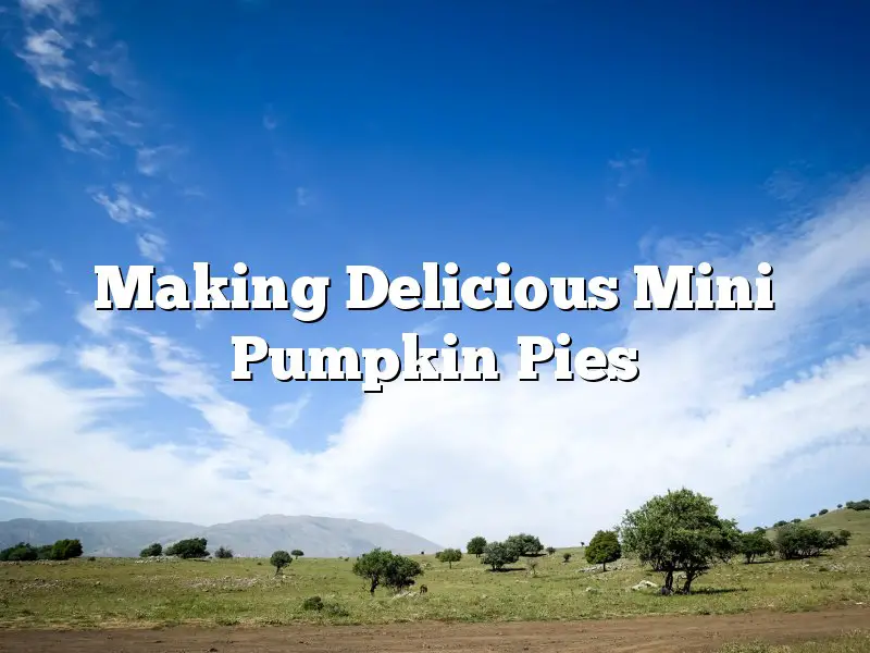 Making Delicious Mini Pumpkin Pies