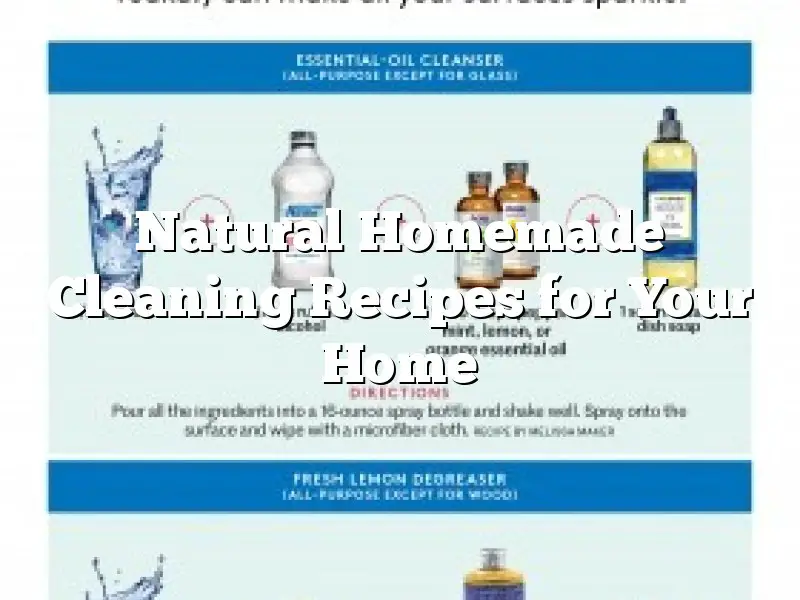 Natural Homemade Cleaning Recipes for Your Home