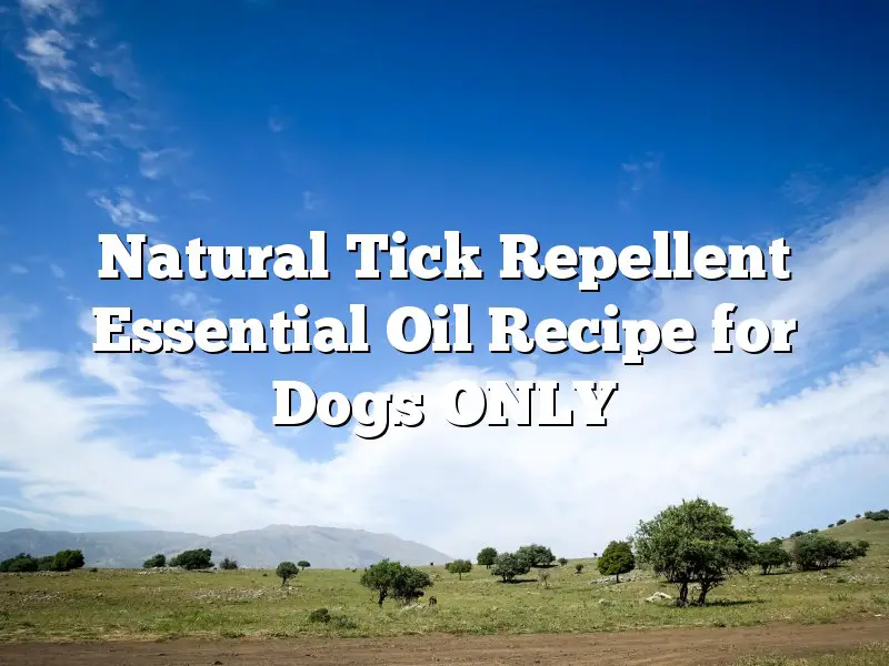 Natural Tick Repellent Essential Oil Recipe for Dogs ONLY
