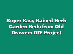 Super Easy Raised Herb Garden Beds from Old Drawers DIY Project - The ...