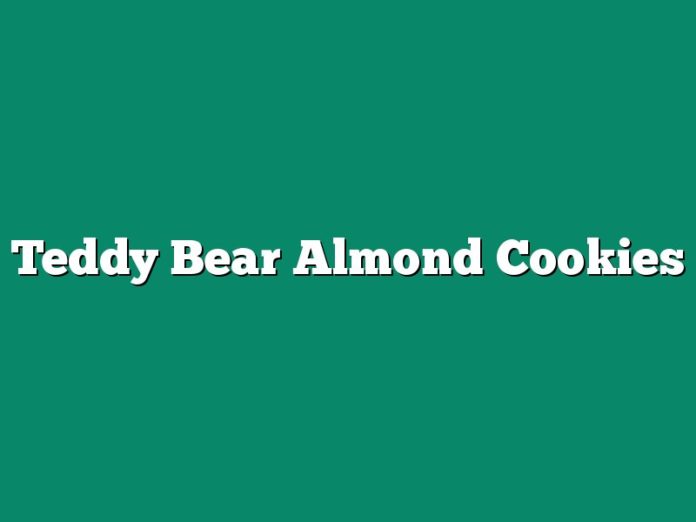 Teddy Bear Almond Cookies