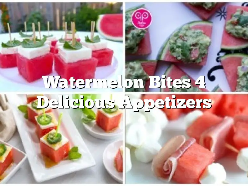Watermelon Bites 4 Delicious Appetizers