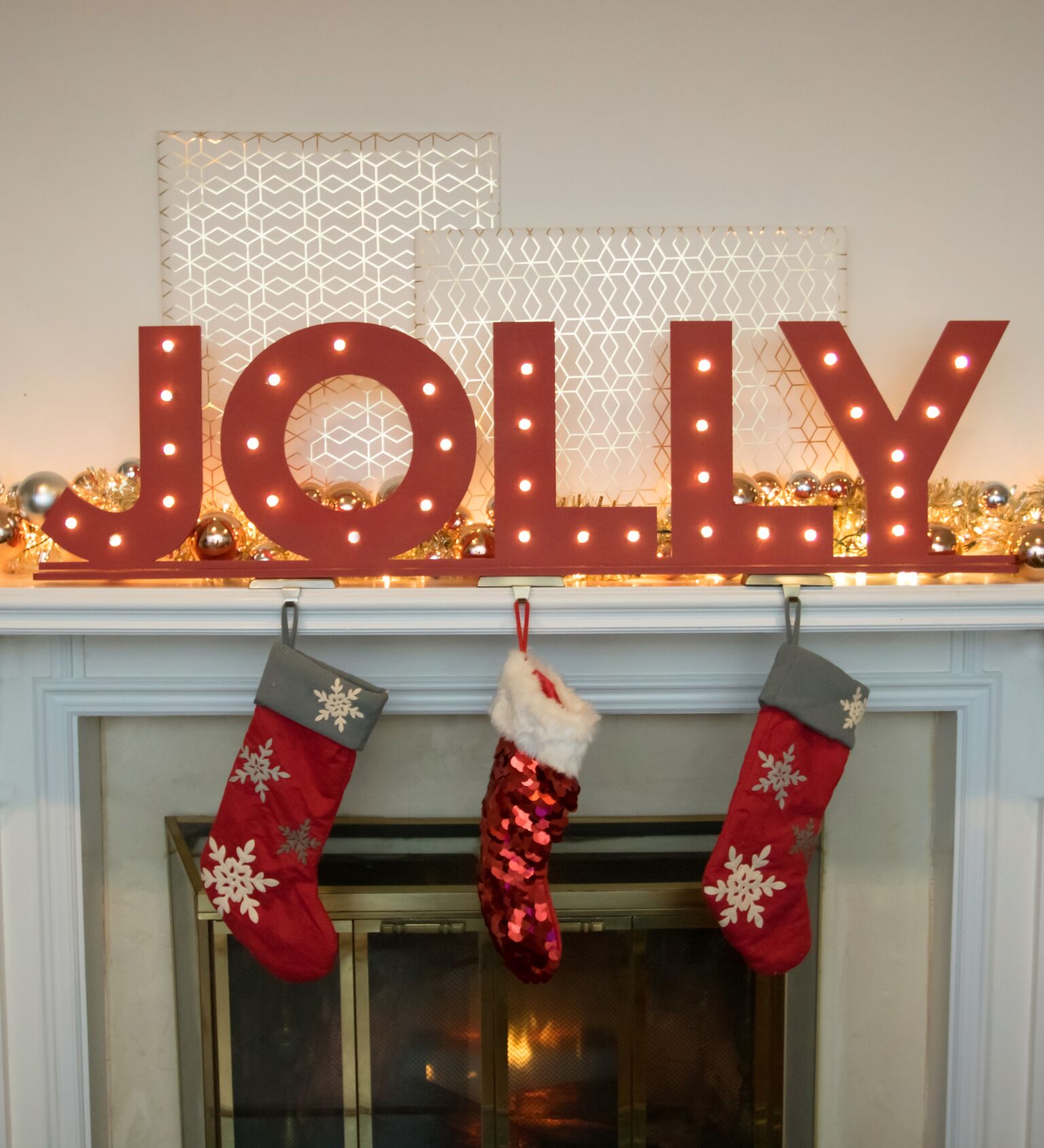 marquee-style signs by bending wire or using wooden letters and then wrapping them with Christmas lights