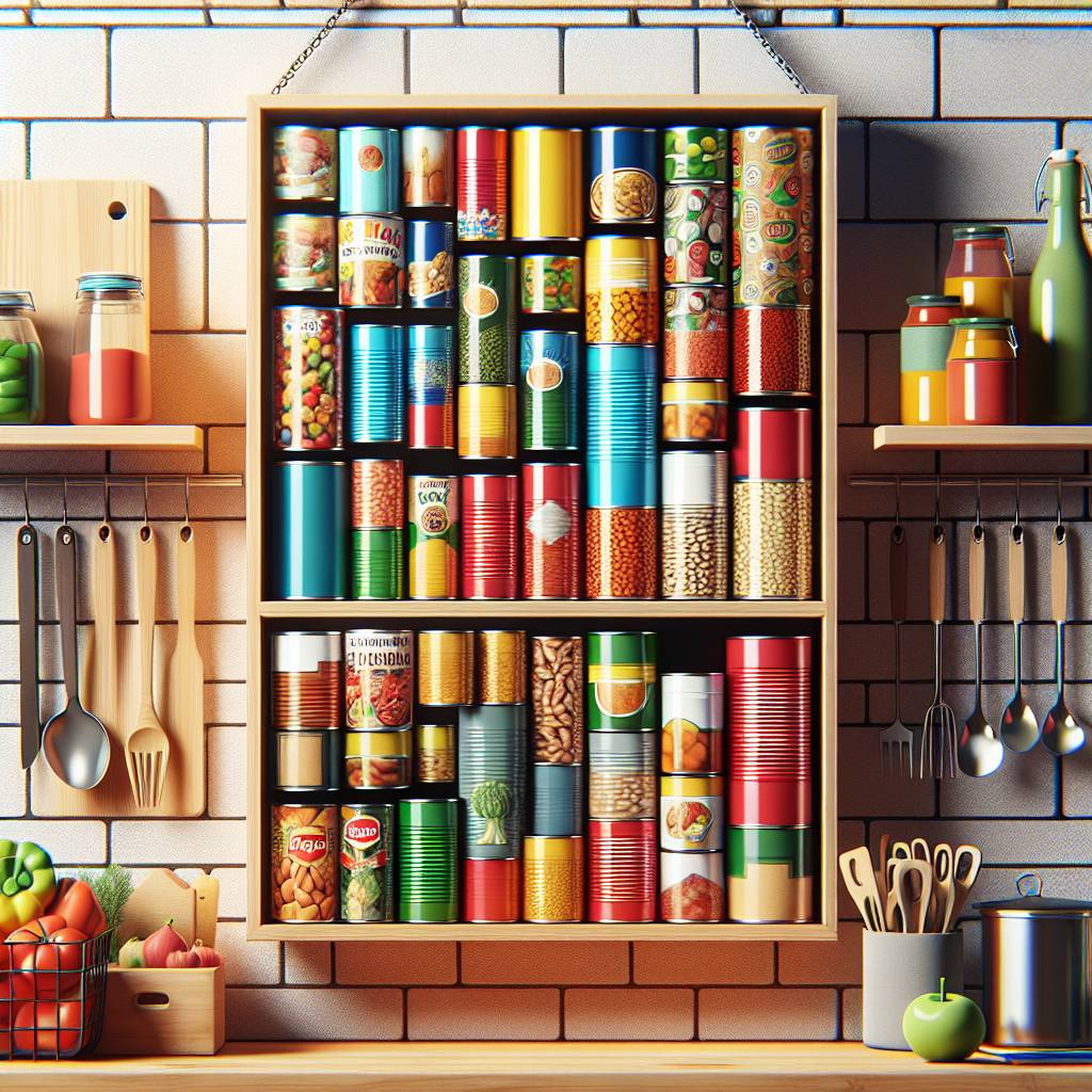 Wall Hanging Canned Food Storage DIY Project